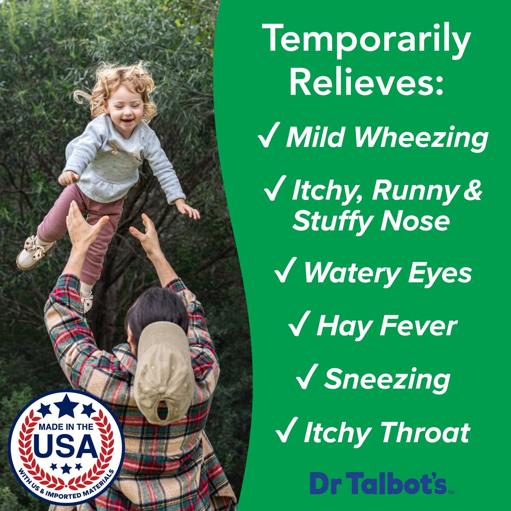 Dr. Talbot's Infant Daily Allergy Relief Liquid Medicine, Naturally Inspired for Babies, Includes Syringe, Grape Juice Flavor, Purple, 4 Fl Oz - Maple Wellness Supplements