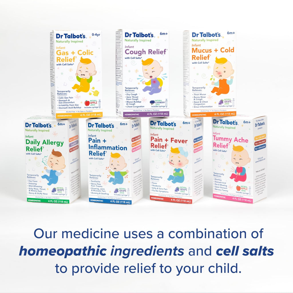 Dr. Talbot's Infant Pain and Fever Relief Liquid Medicine - 4 fl oz - 6+ Months - Grape Juice Flavor - No Alcohol, Dyes, or Parabens - Baby Essentials - TrustMedUSA