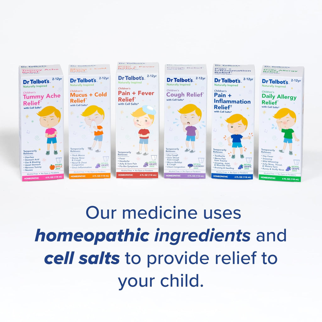 Dr. Talbot's Pain + Inflammation Relief Liquid Medicine for Children, Includes Dosage Cup, Grape Juice Flavor, 4 Fl Oz (Packaging May Vary) - TrustMedUSA