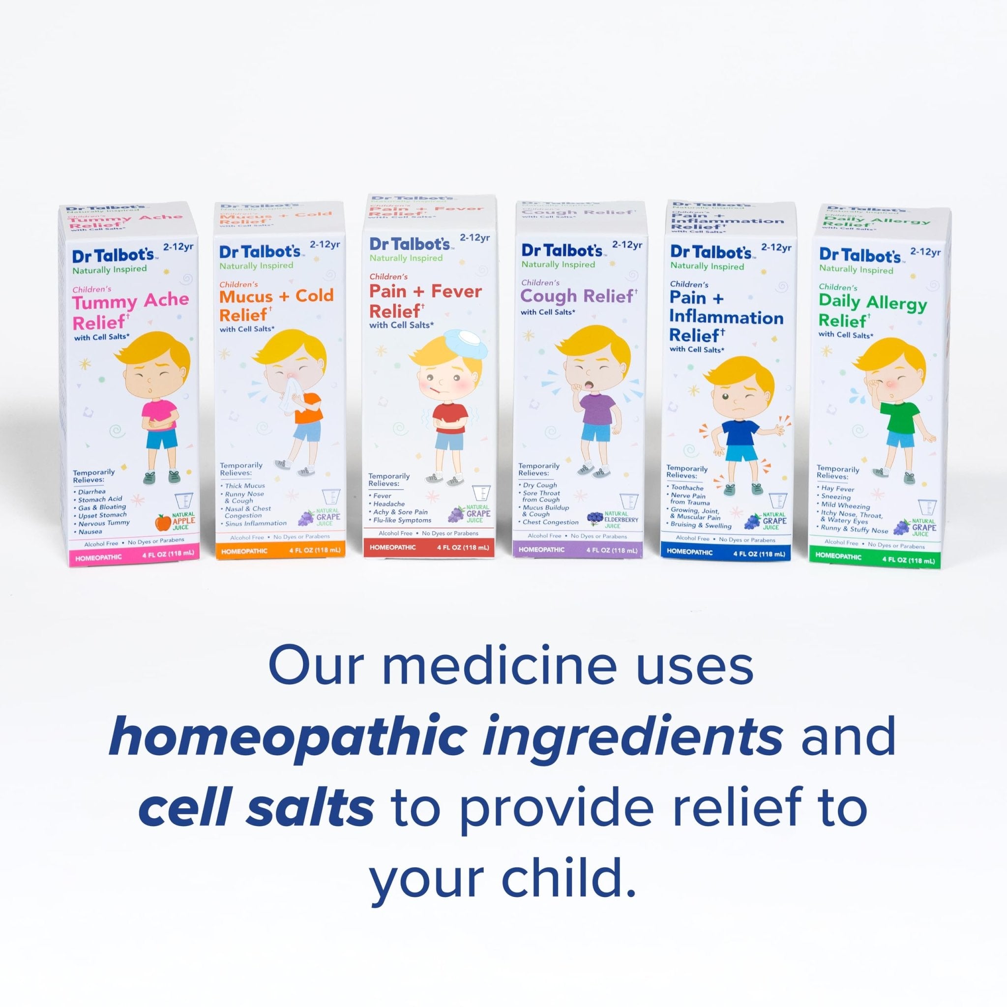 Dr. Talbot's Pain + Inflammation Relief Liquid Medicine for Children, Includes Dosage Cup, Grape Juice Flavor, 4 Fl Oz (Packaging May Vary) - TrustMedUSA