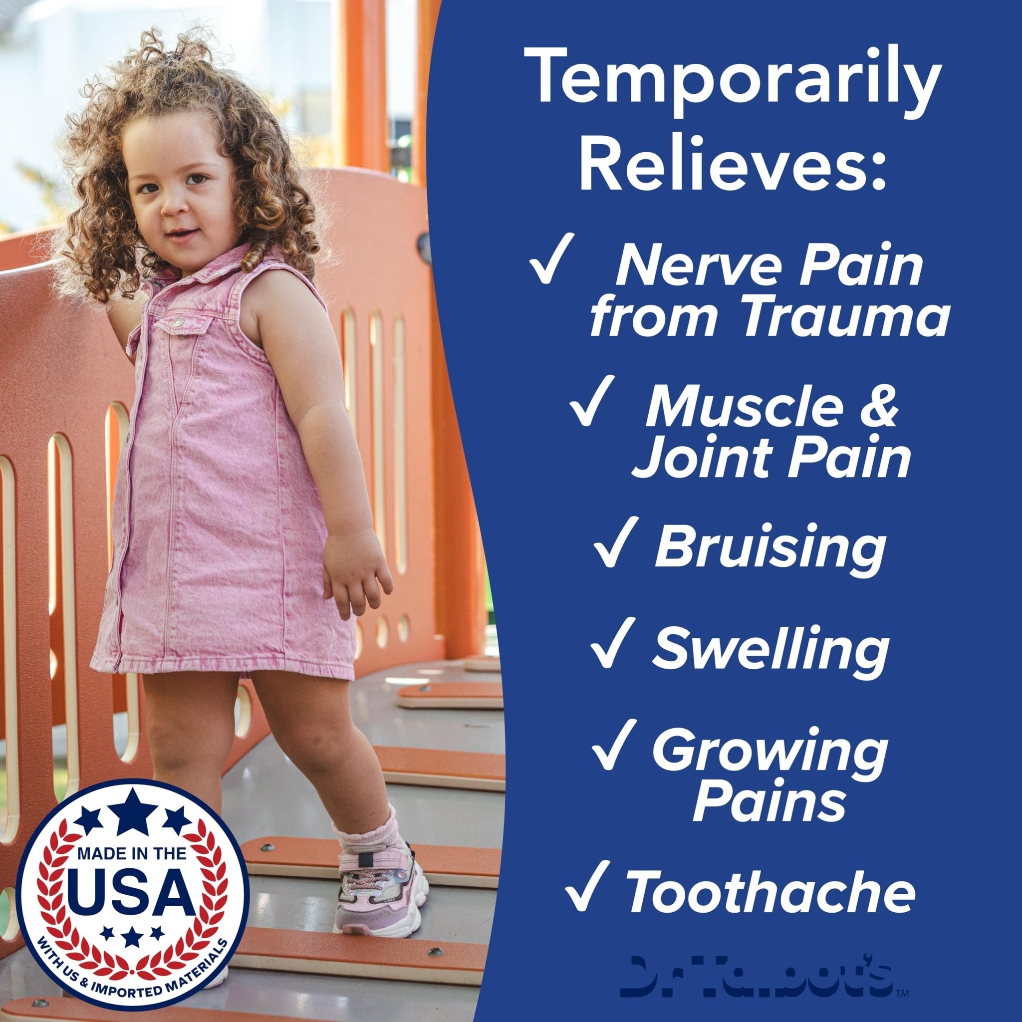 Dr. Talbot's Pain + Inflammation Relief Liquid Medicine for Children, Includes Dosage Cup, Grape Juice Flavor, 4 Fl Oz (Packaging May Vary) - TrustMedUSA