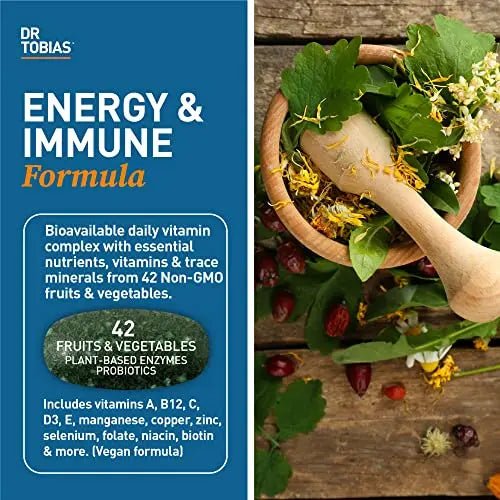 Dr. Tobias Adult Multivitamin for Women & Men, Energy & Immune Support from 42 Fruits - TrustMedUSA