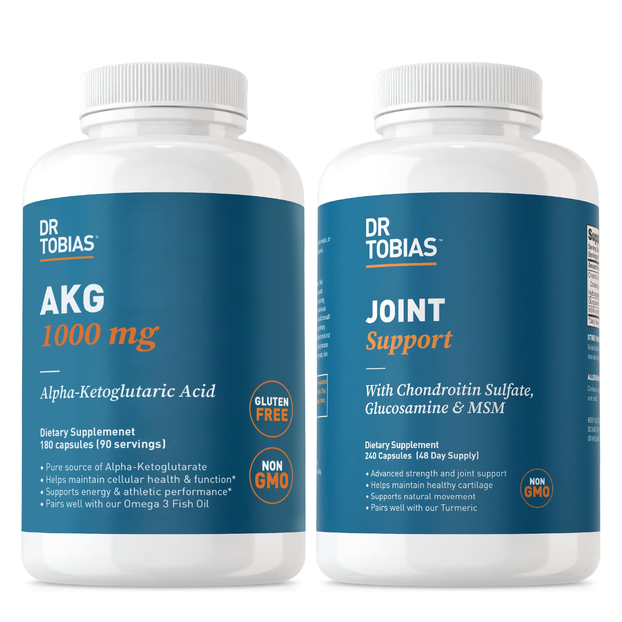 Dr. Tobias AKG Supplement & Joint Support Supplement - Supports Energy, Muscles, Cartilage & Joint Health, Non-GMO - TrustMedUSA