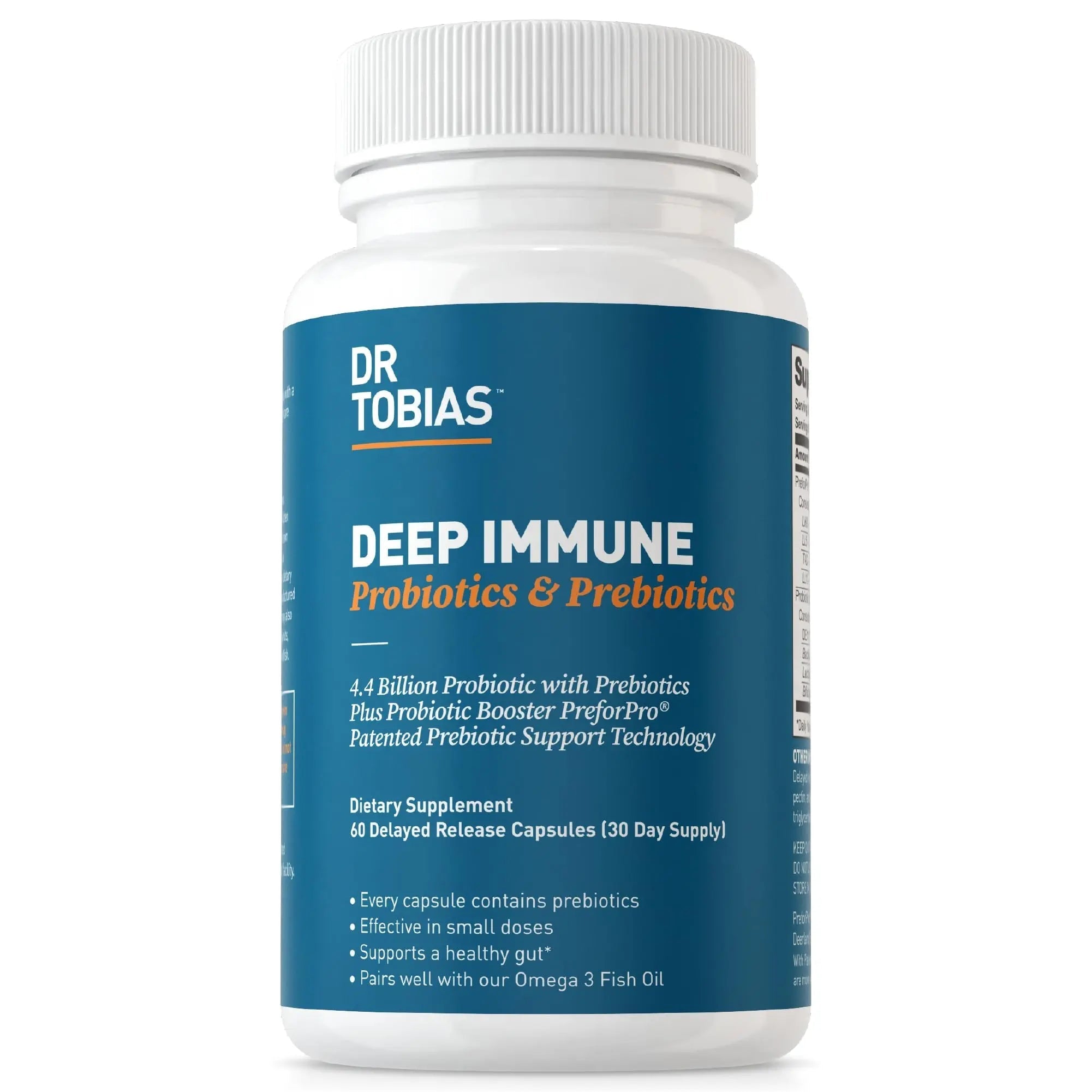 Dr. Tobias Deep Immune Probiotics & Prebiotics, 4.4 Billion CFU Probiotics for Women - TrustMedUSA