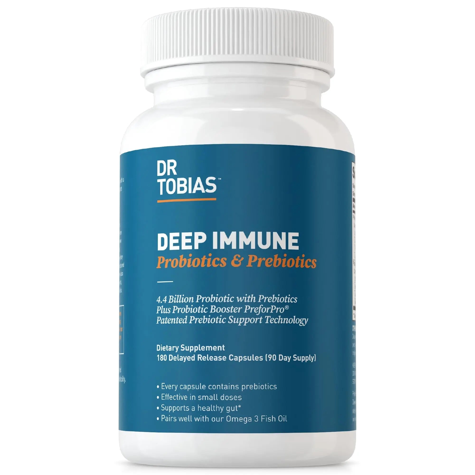 Dr. Tobias Deep Immune Probiotics & Prebiotics, 4.4 Billion CFU Probiotics for Women - TrustMedUSA