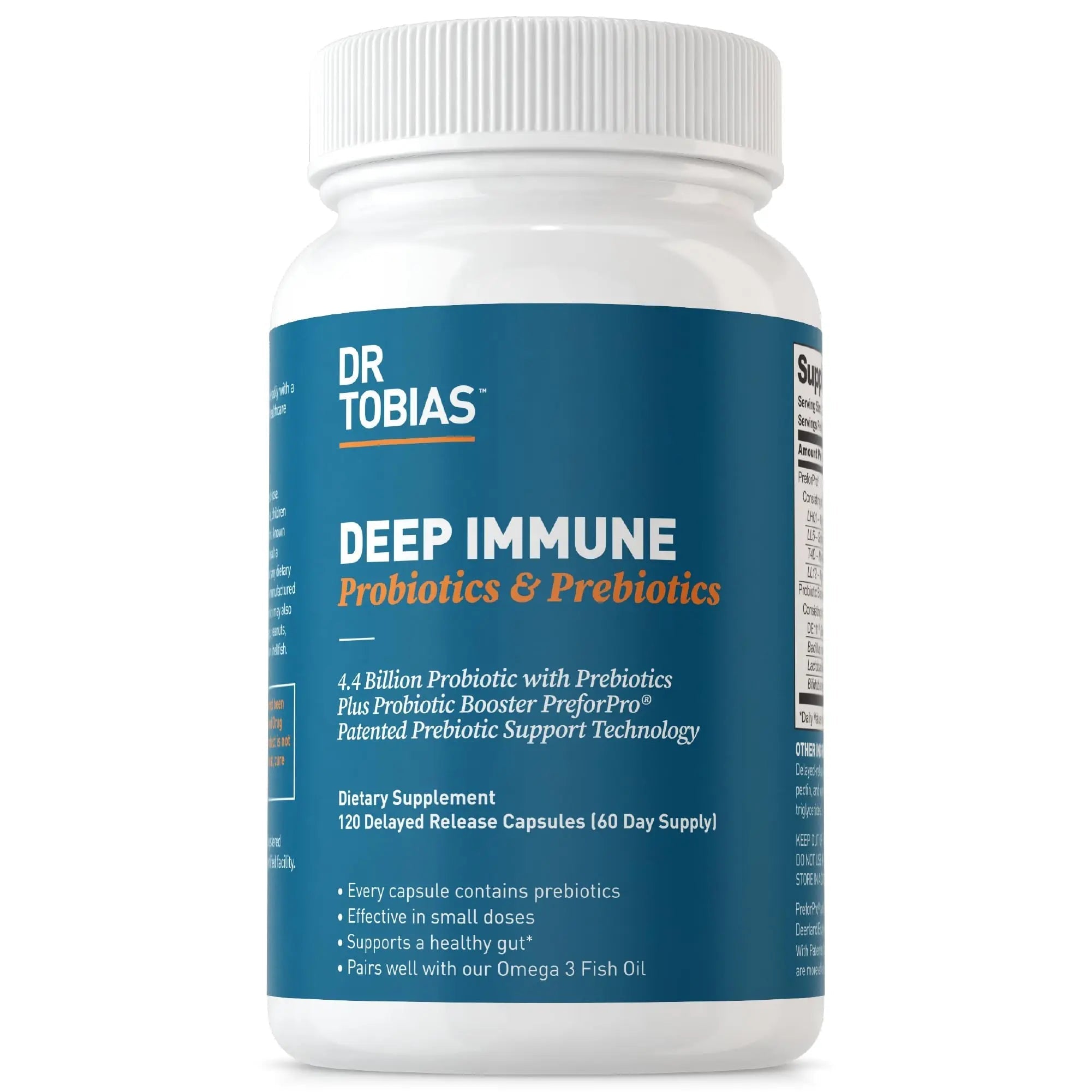 Dr. Tobias Deep Immune Probiotics & Prebiotics, 4.4 Billion CFU Probiotics for Women - TrustMedUSA