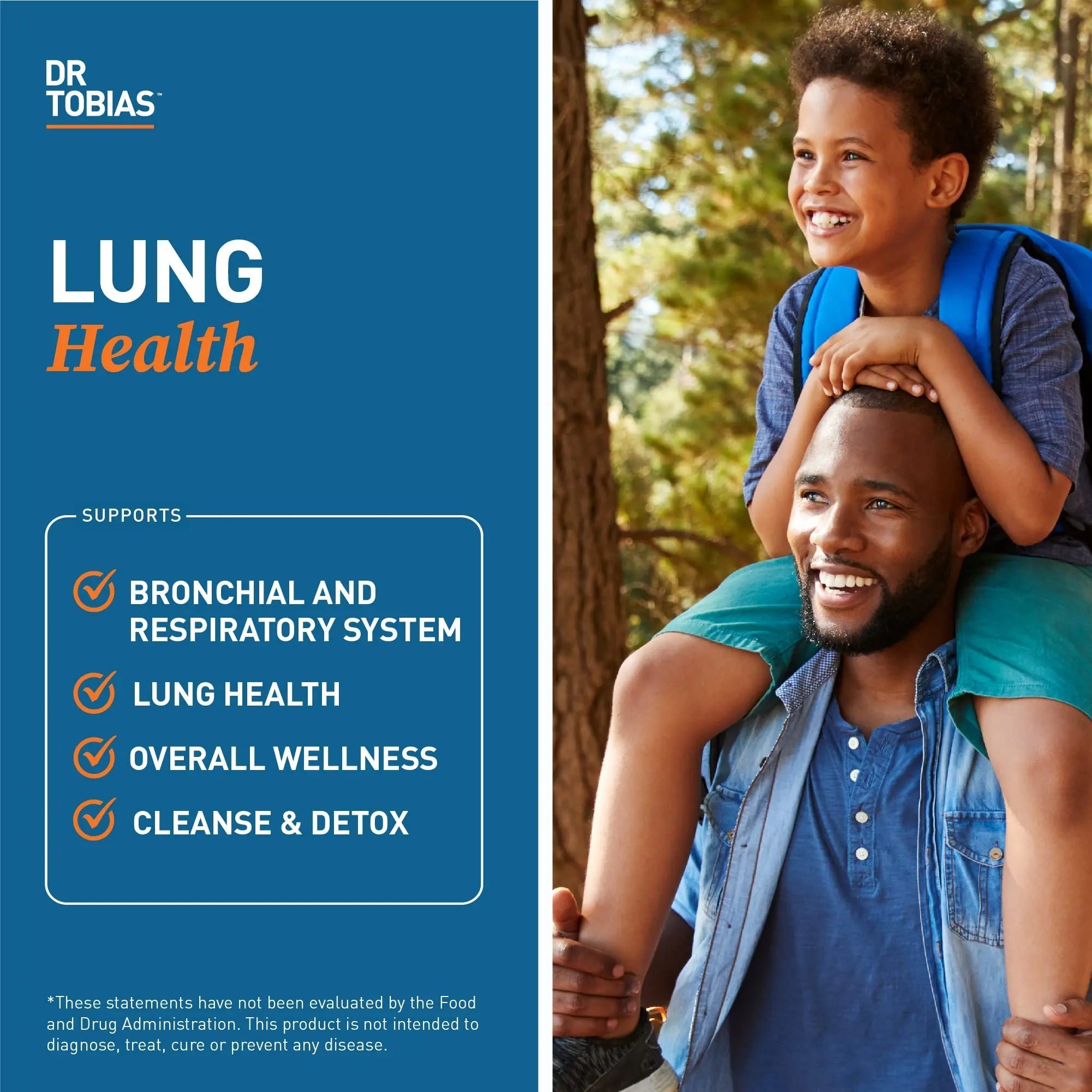 Dr. Tobias Lung Health and Oregano & Caprylic Acid Blend, Supports Lung Cleanse & Detox, Intestinal Health, Immune Support with Prebiotics & Herbs for Women & Men - TrustMedUSA