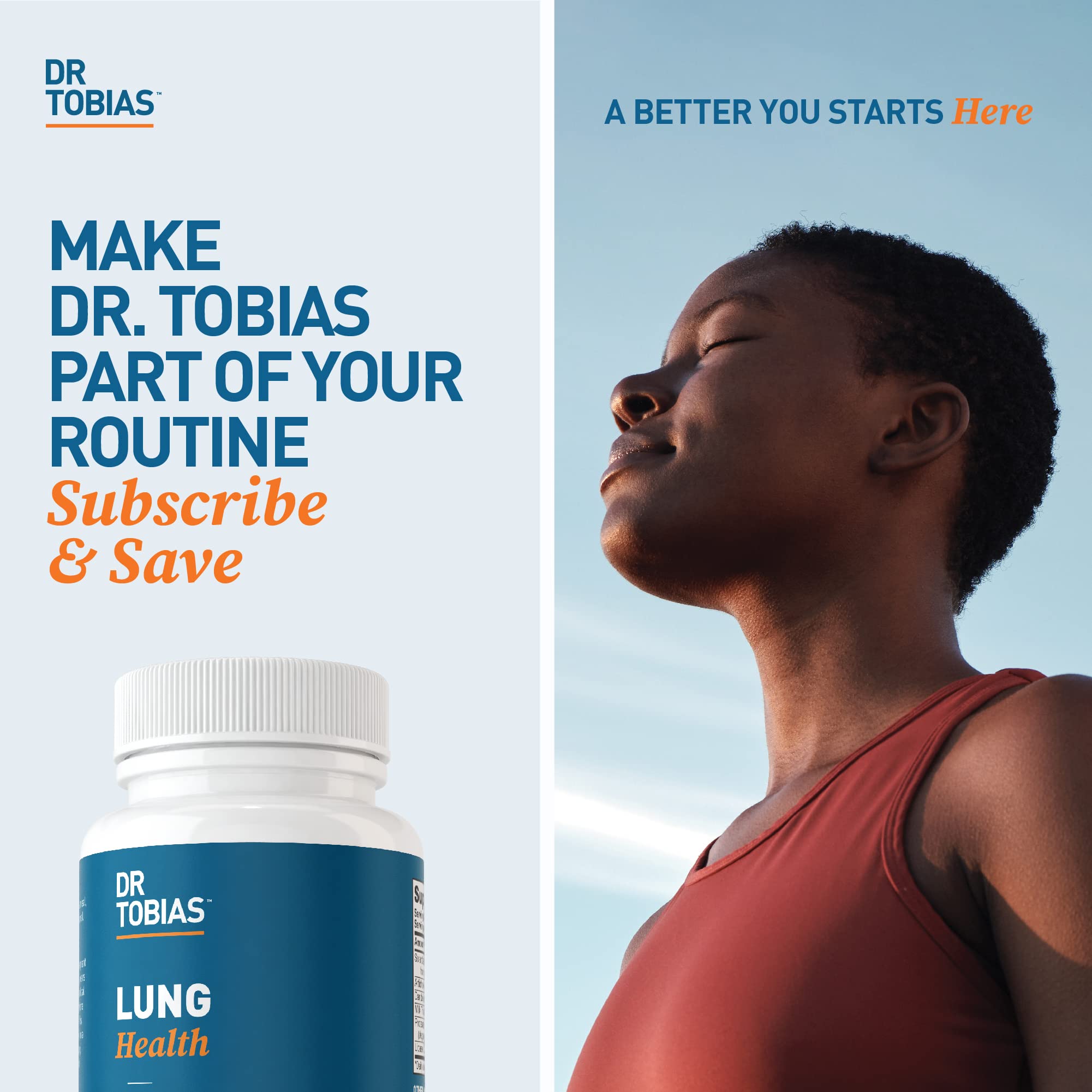 Dr. Tobias Lung Health - Lung Support Supplement with Vitamin C, Butterbur, Quercetin & Bromelain | Lung Cleanse & Detox Formula for Bronchial & Respiratory System Non-GMO (60 Capsules, 60 Servings) - TrustMedUSA