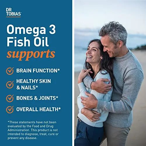 Dr. Tobias Omega 3 Fish Oil, 800 mg EPA 600 mg DHA Omega 3 Supplement for Heart - TrustMedUSA