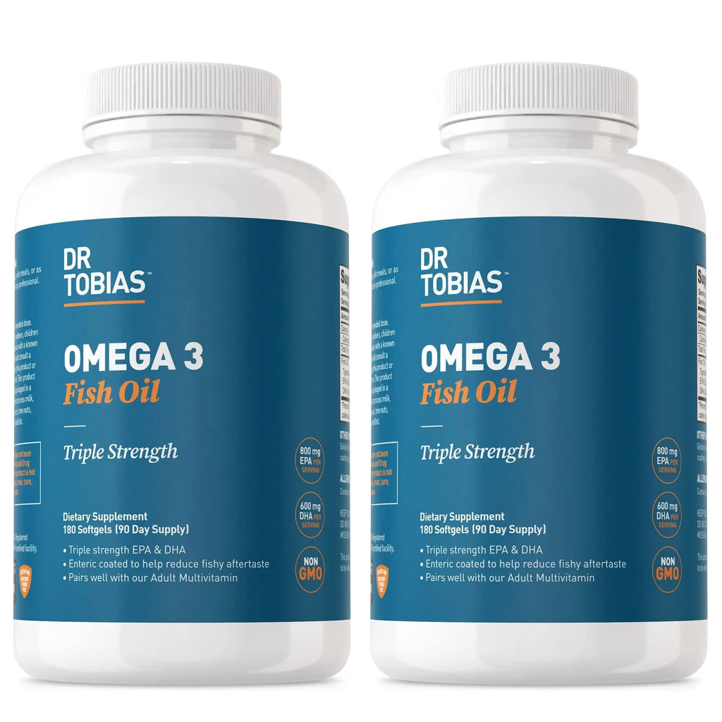Dr. Tobias Omega 3 Fish Oil, 800 mg EPA 600 mg DHA Omega 3 Supplement for Heart - TrustMedUSA