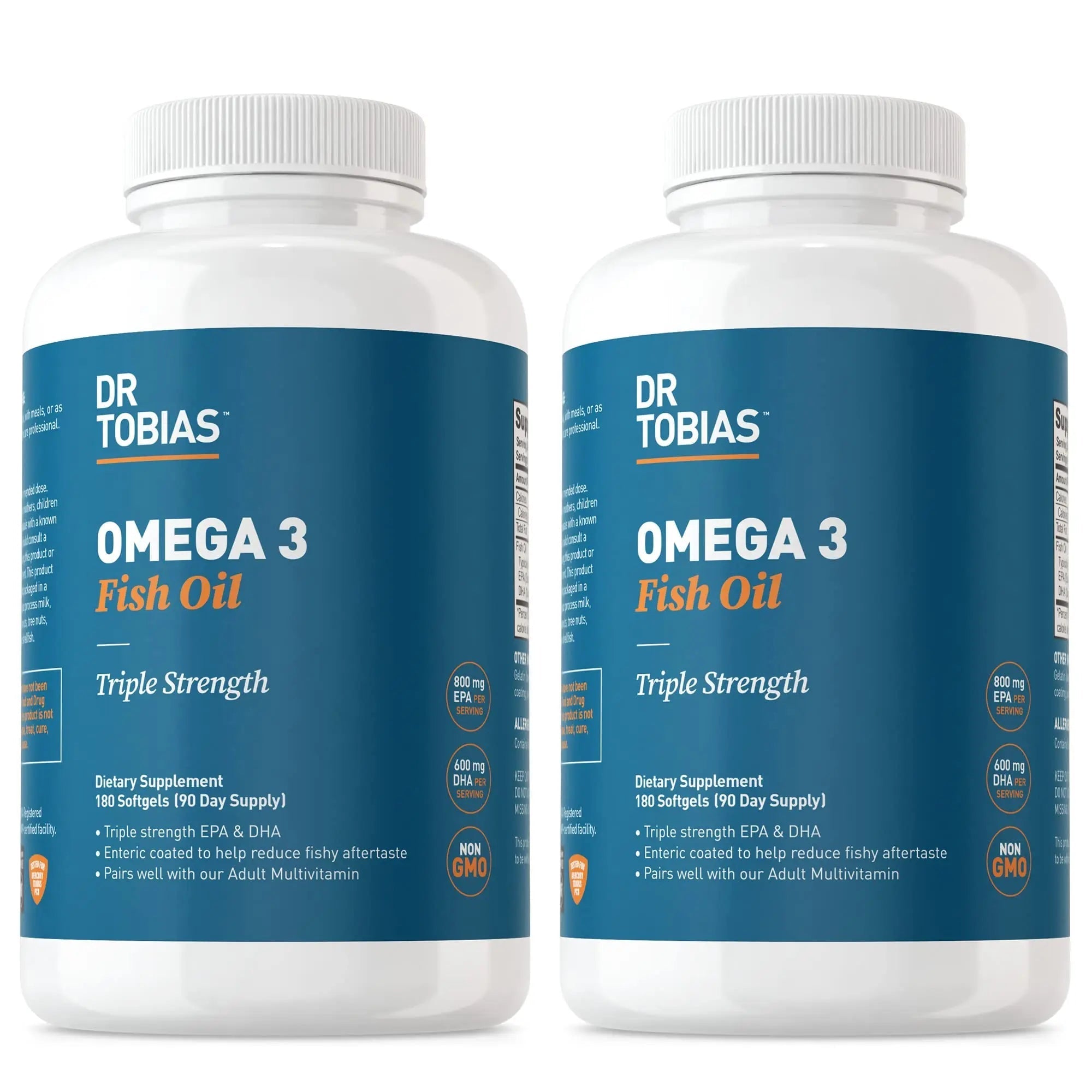 Dr. Tobias Omega 3 Fish Oil, 800 mg EPA 600 mg DHA Omega 3 Supplement for Heart - TrustMedUSA