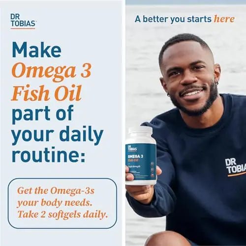 Dr. Tobias Omega 3 Fish Oil, 800 mg EPA 600 mg DHA Omega 3 Supplement for Heart - TrustMedUSA