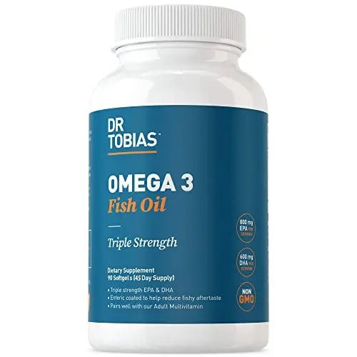 Dr. Tobias Omega 3 Fish Oil, 800 mg EPA 600 mg DHA Omega 3 Supplement for Heart - TrustMedUSA