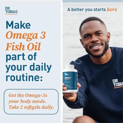 Dr. Tobias Omega-3 Fish Oil, Triple Strength, Supports Brain & Heart Health, 2000 mg - TrustMedUSA