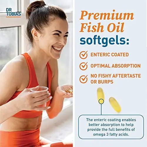 Dr. Tobias Omega-3 Fish Oil, Triple Strength, Supports Brain & Heart Health, 2000 mg - TrustMedUSA