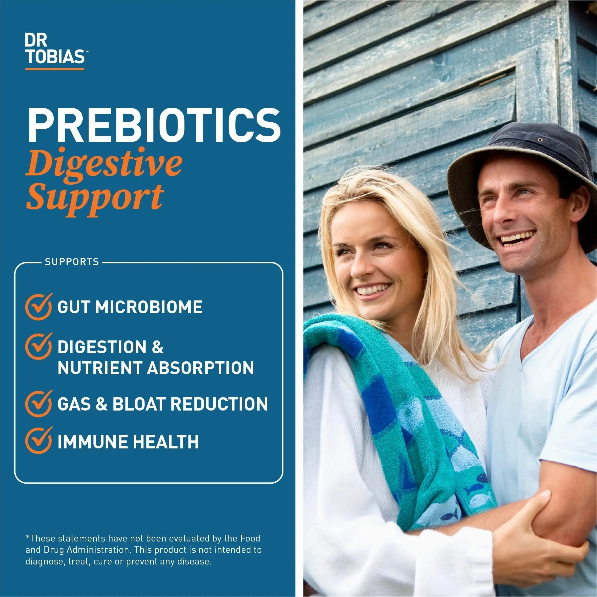 Dr. Tobias Prebiotics, Supports Digestion & Gut Health, Feed Good Probiotic Bacteria - TrustMedUSA