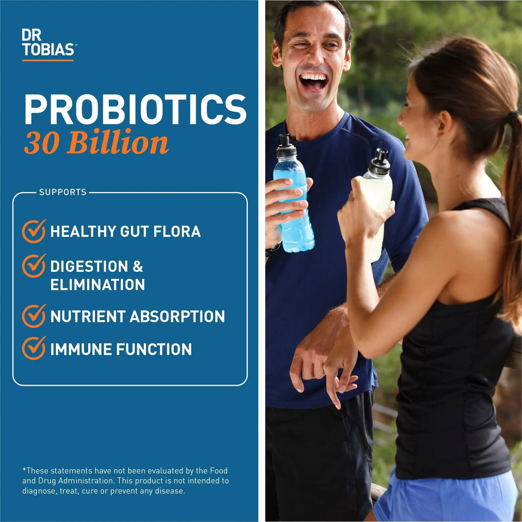 Dr. Tobias Probiotics 30 Billion, 10 Strains, 30 Billion CFU's, Targeted Release Probiotics - TrustMedUSA