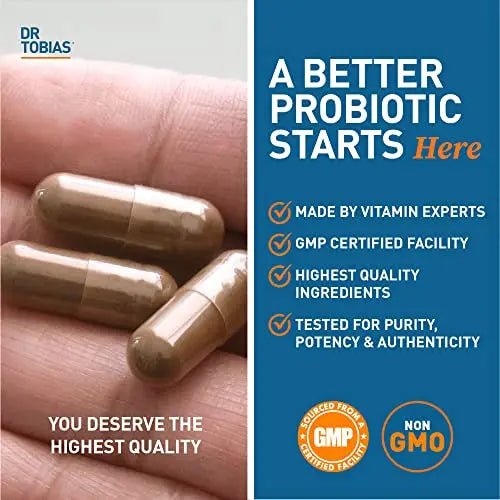 Dr. Tobias Probiotics 30 Billion, 10 Strains, 30 Billion CFU's, Targeted Release Probiotics - TrustMedUSA