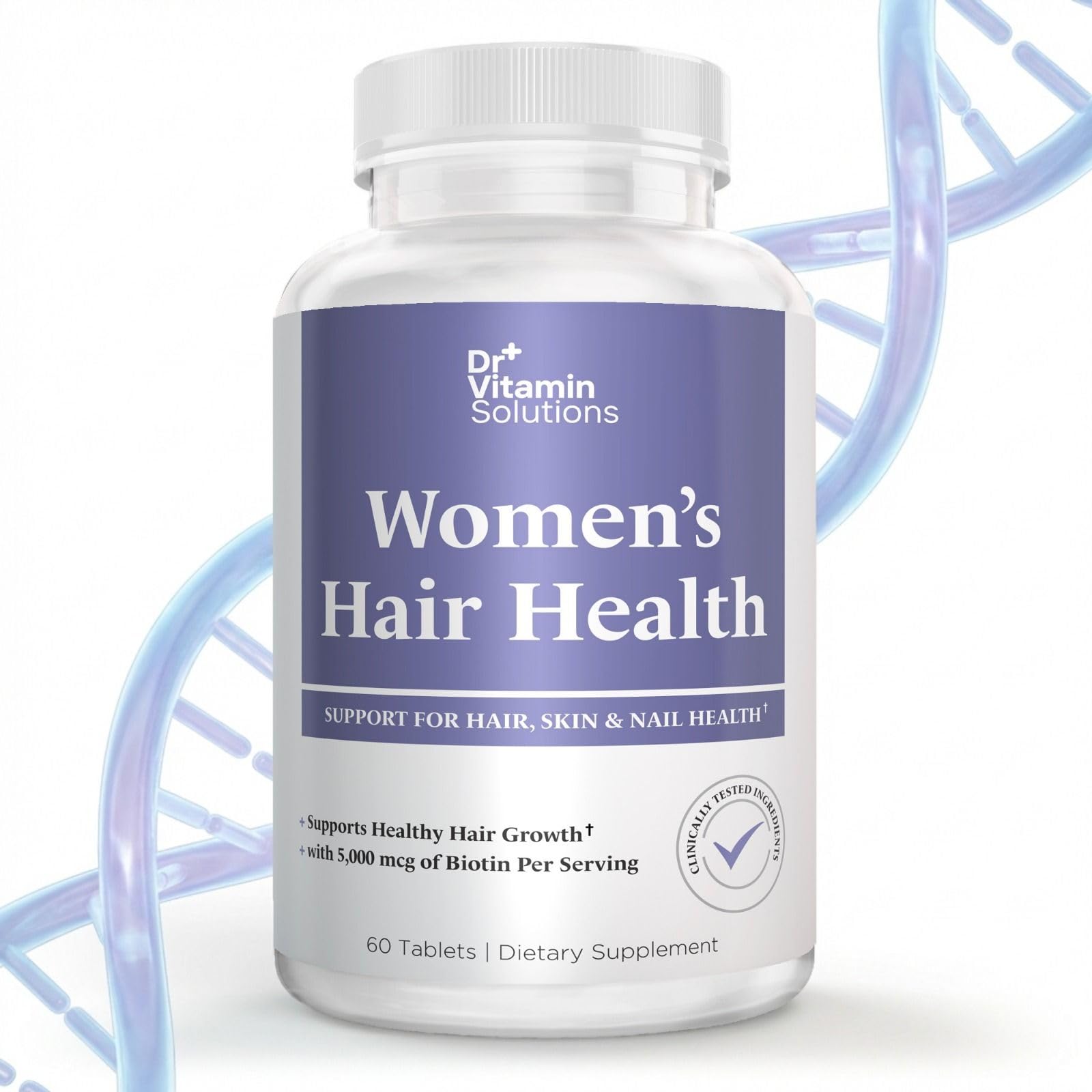 Dr Vitamin Women's Hair Health - Hair, Skin & Nails Support with Biotin & Collagen - 60 Tablets - TrustMedUSA