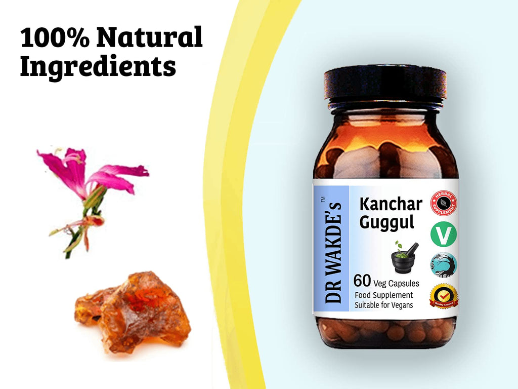 DR WAKDE's Kanchnar Guggul (60 Veg Caps, Ayurvedic Supplement, Vegan, Herbal, Natural, Made in the UK) - TrustMedUSA
