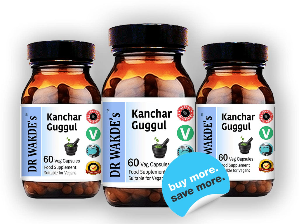 DR WAKDE's Kanchnar Guggul (60 Veg Caps, Ayurvedic Supplement, Vegan, Herbal, Natural, Made in the UK) - TrustMedUSA