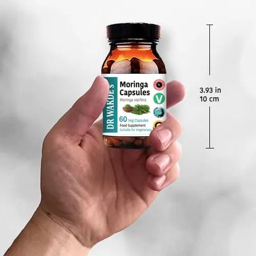 DR WAKDE'S Moringa Capsules (Moringa oleifera, 60 Veg Caps, Plant-Based Supplement, Ayurvedic Herb, All Natural, Vegan) - TrustMedUSA