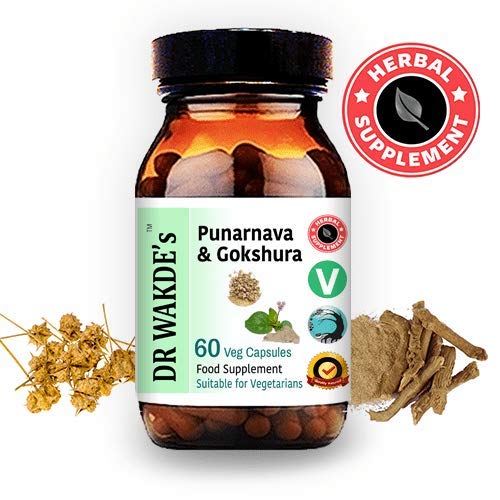DR WAKDE's Punarnava & Gokshura Capsules (60 Veg Caps, Promotes Healthy Urinary Flush, Ayurvedic Supplement, Vegan, Herbal, All Natural, Made in UK) - TrustMedUSA