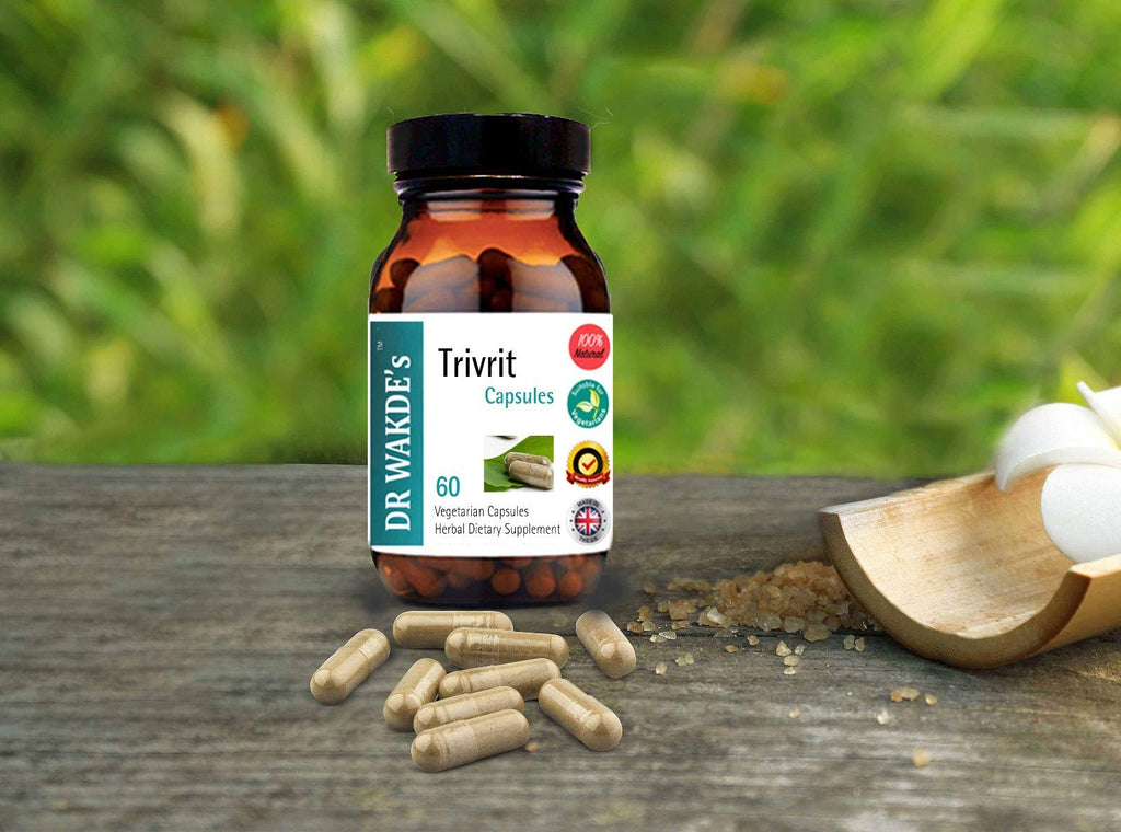 DR WAKDE'S Trivrit Capsules (Nishottar, 60 Veg Caps, Plant-Based Supplement, Ayurvedic Herb, All Natural, Vegan) - TrustMedUSA