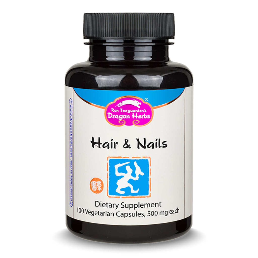 Dragon Herbs Hair and Nails | All Natural Supplement to Support Hair, Nails, Healthy Aging, and Circulation | All Natural Ingredients, Non-GMO (100 Capsules, 500 mg Per Capsule) - TrustMedUSA