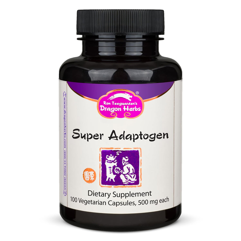 Dragon Herbs Super Adaptogen | All Natural Supplement to Support Well-Being, Mood, Immune Function, Strong Adaptive Response | All Natural Ingredients, Non-GMO (100 Capsules, 500 mg Per Capsule)” - TrustMedUSA