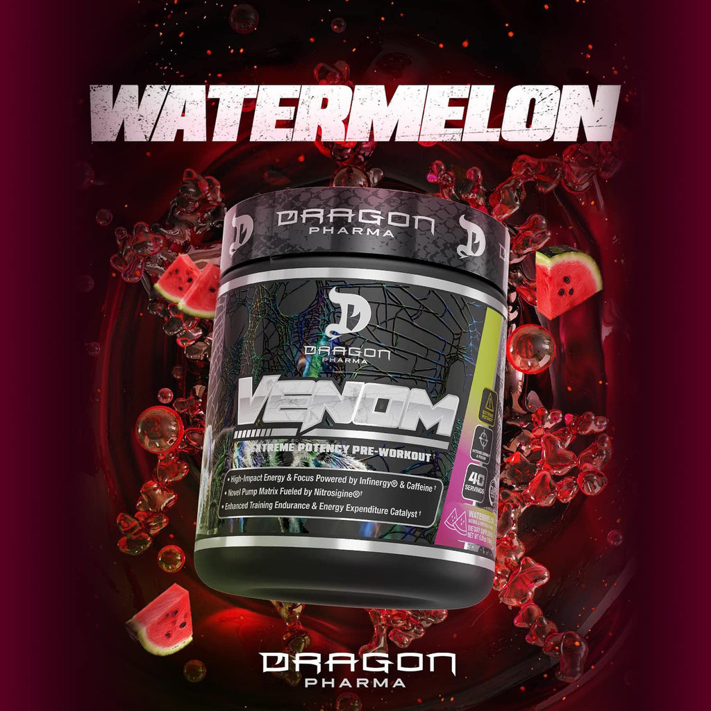 DRAGON PHARMA Venom Extreme Potency Pre-Workout, Laser Sharp Focus + Energy - TrustMedUSA