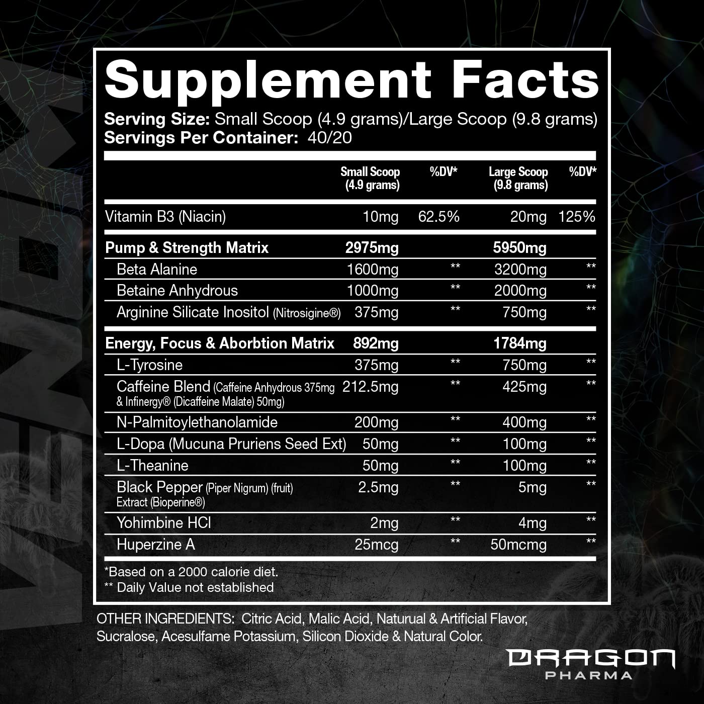 DRAGON PHARMA Venom Extreme Potency Pre-Workout, Laser Sharp Focus + Energy - TrustMedUSA