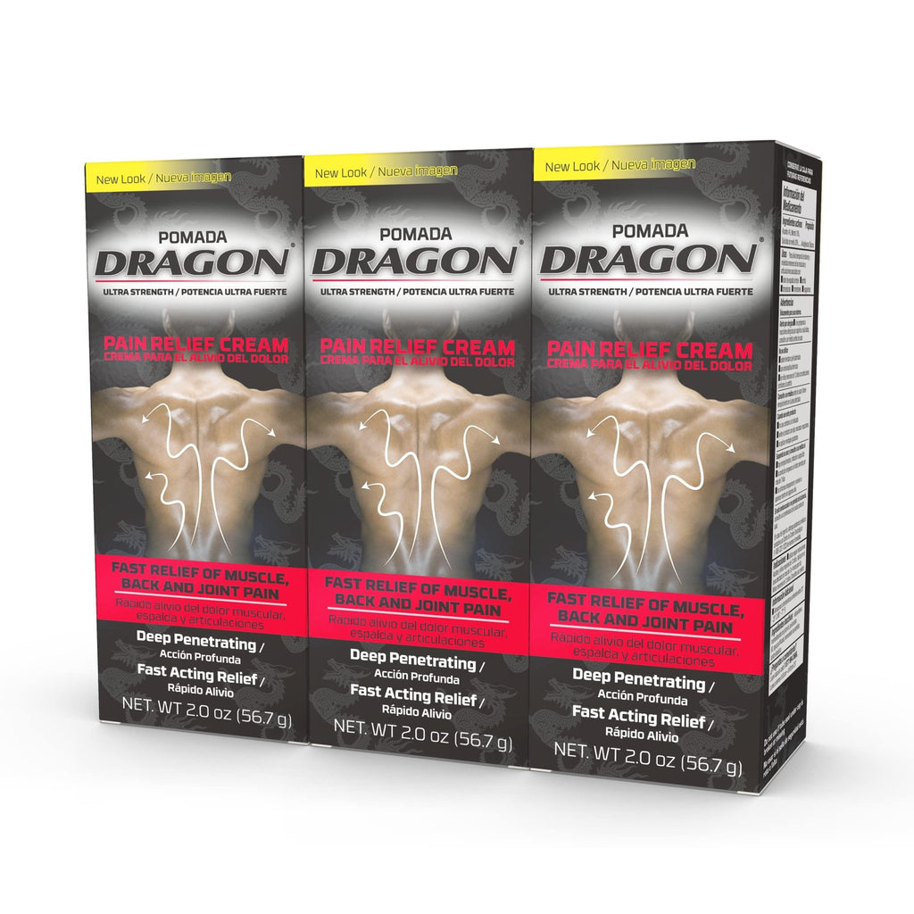 Dragon - Ultra Strength Pain Relief Cream for Muscle, Back and Joint Pain Cream, 2 Ounce (Pack of 3) - TrustMedUSA