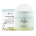 Dr.Bio Green Rice Biome Toner Pad (5.54oz/60 Pads) with Probiotic, Exfoliating, Remove Blackheads & Whiteheads, Radiant Skin, Dual-Sided Pad for Sensitive Skin, Fragrance-Free, Vegan Korean Skincare - Maple Wellness Supplements