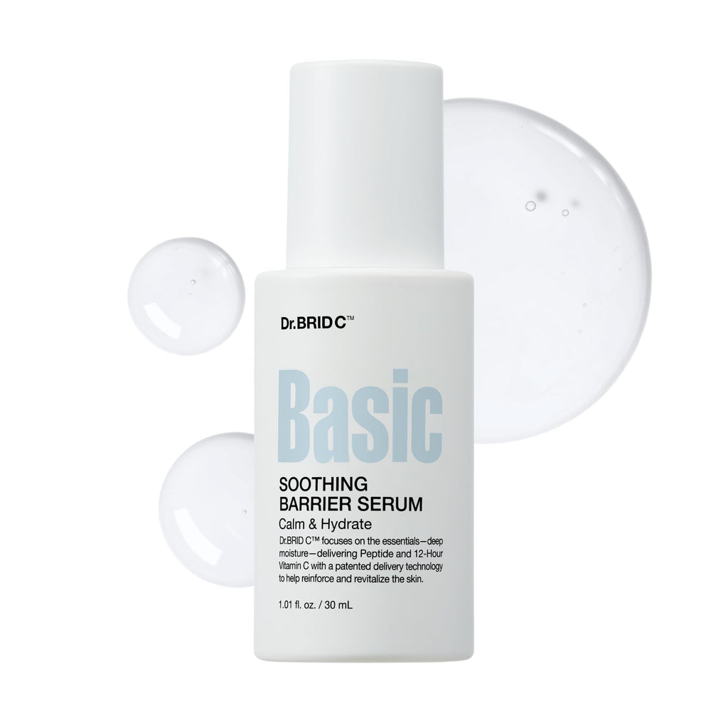Dr.BRID C Soothing Barrier Face Serum - Instant Cooling & Calming Relief with Peptides, Cica & Microbiome, Helps Restore Barrier Resilience for Sensitive Skin, Fragrance-Free, 1.01 fl.oz. - Maple Wellness Supplements