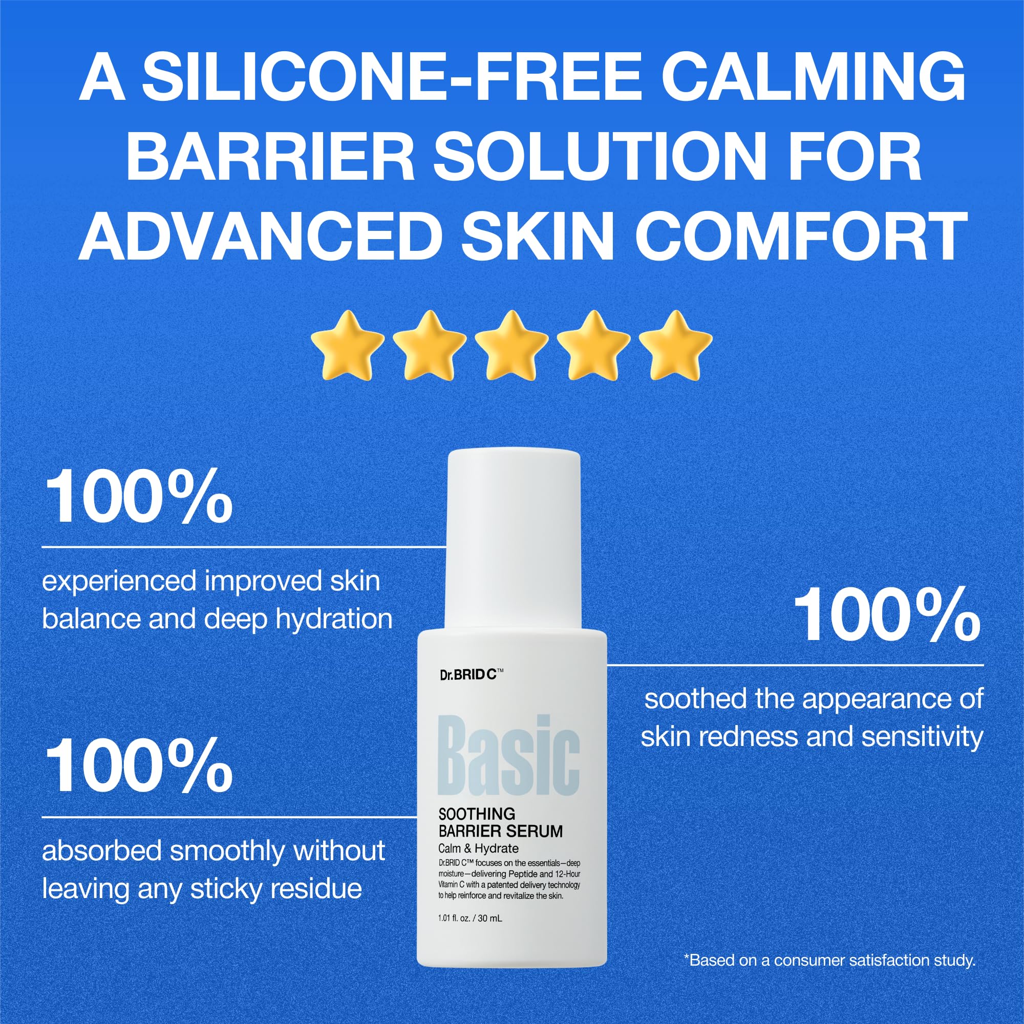 Dr.BRID C Soothing Barrier Face Serum - Instant Cooling & Calming Relief with Peptides, Cica & Microbiome, Helps Restore Barrier Resilience for Sensitive Skin, Fragrance-Free, 1.01 fl.oz. - Maple Wellness Supplements