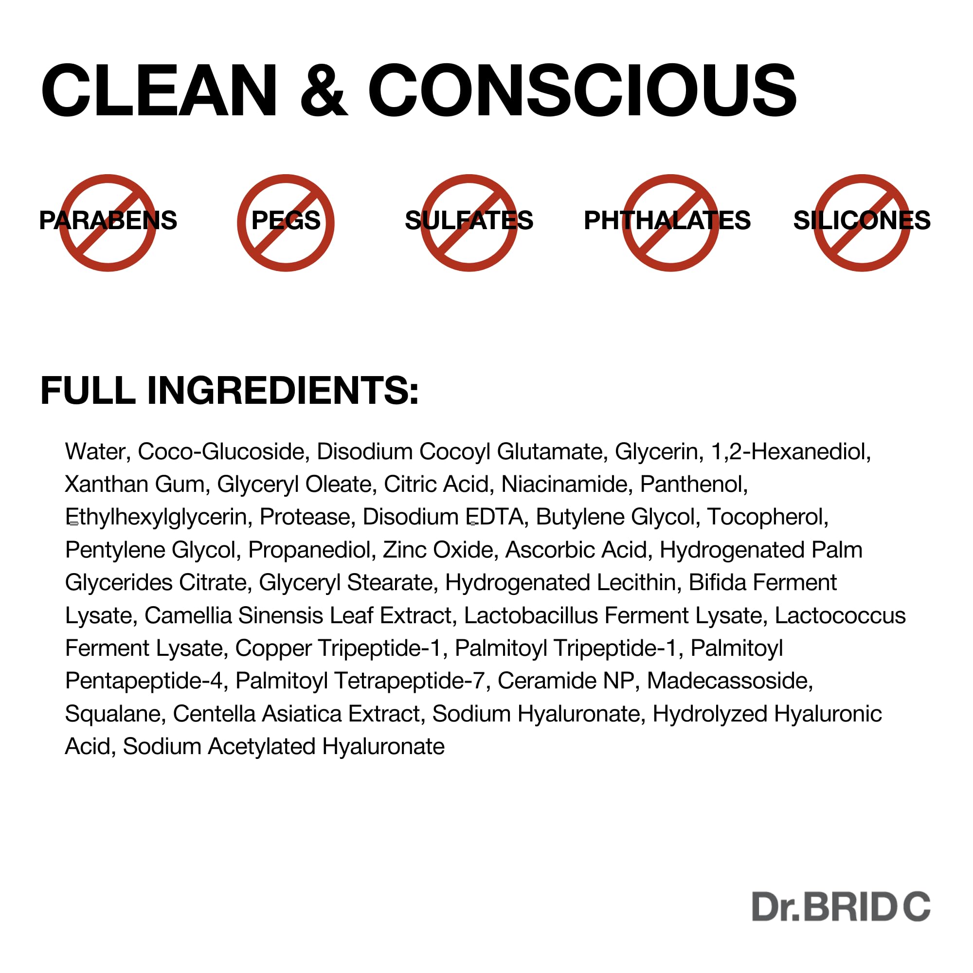 Dr.BRID C Soothing Jelly Cleanser - Amino Acid Face Wash with Peptides & Protease, Low-pH Pore Purifying & Texture Smoothing Facial Cleanser for Sensitive Skin, Fragrance-Free, 3.38 fl.oz. - Maple Wellness Supplements