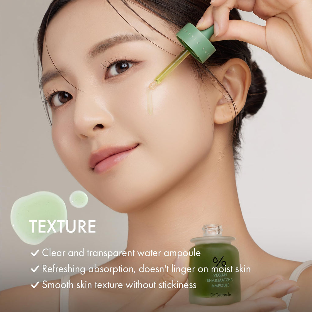 Dr.Ceuracle | Jeju Matcha Tea Essence + Vegan BHA & Matcha Ampoule - Maple Wellness Supplements