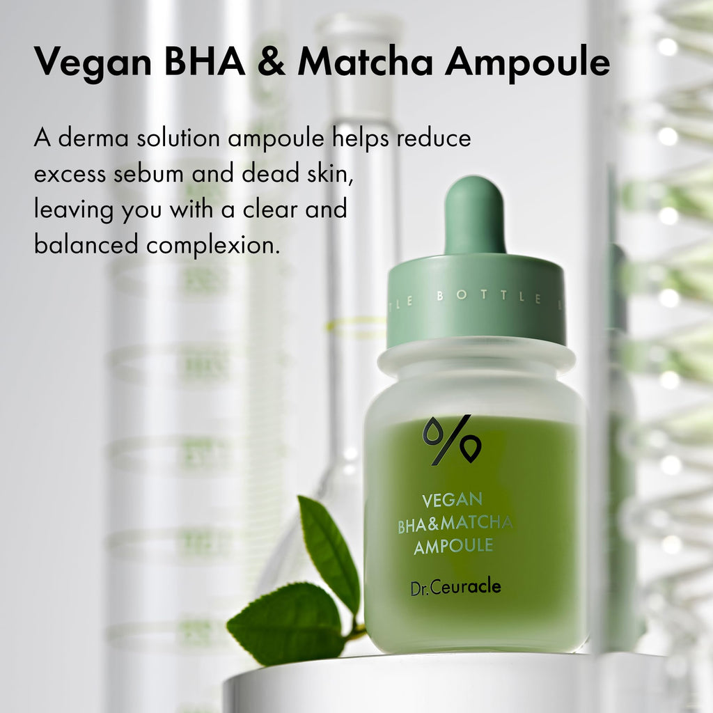 Dr.Ceuracle | Jeju Matcha Tea Essence + Vegan BHA & Matcha Ampoule - Maple Wellness Supplements