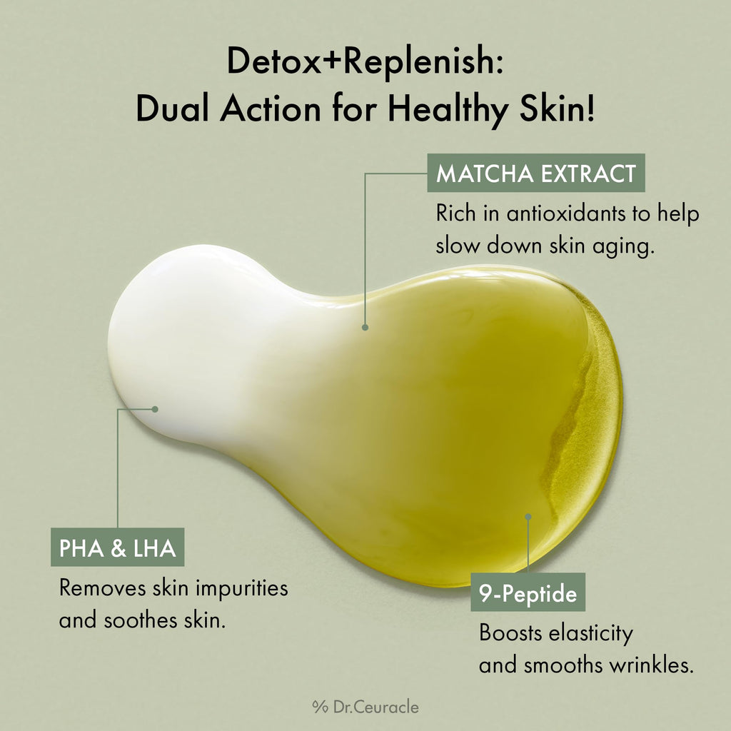 Dr.Ceuracle | Jeju Matcha Tea Essence + Vegan BHA & Matcha Ampoule - Maple Wellness Supplements