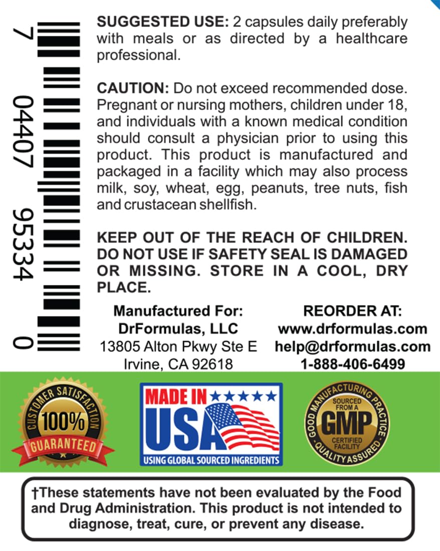 DrFormulas Mood Boost Probiotics for Stress and Calm, Methylfolate for Kids, Women, Men | Nexabiotic Supplement with Bifidobacterium and B-12, 60 Count - TrustMedUSA