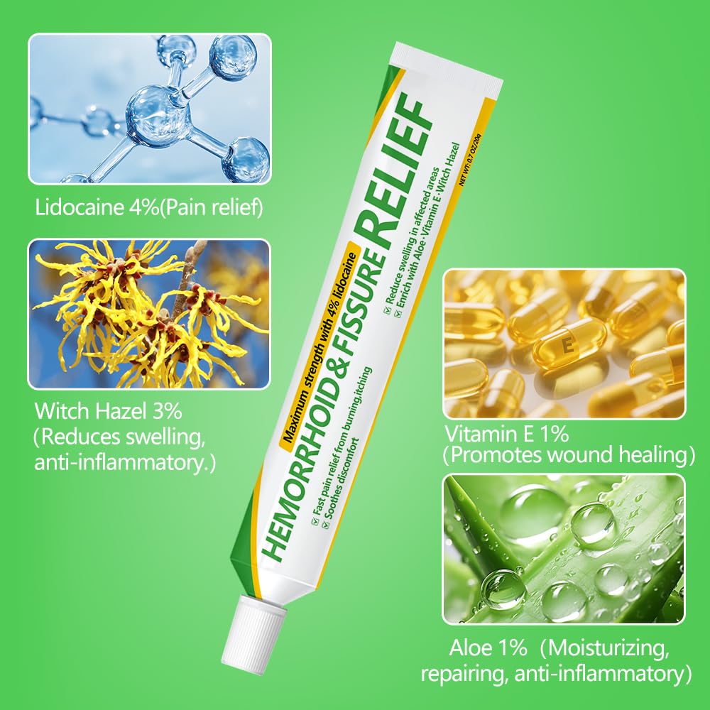 Dr.Goddyik Hemorrhoids and Fissure Relief Cream,Hemorrhoid Ointment for Hemorrhoid Treatment Fast Acting Relief of Pain, Swelling - TrustMedUSA