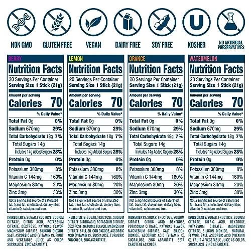 DripDrop Hydration - Electrolyte Powder Packets - Watermelon, Berry, Orange, Lemon - TrustMedUSA