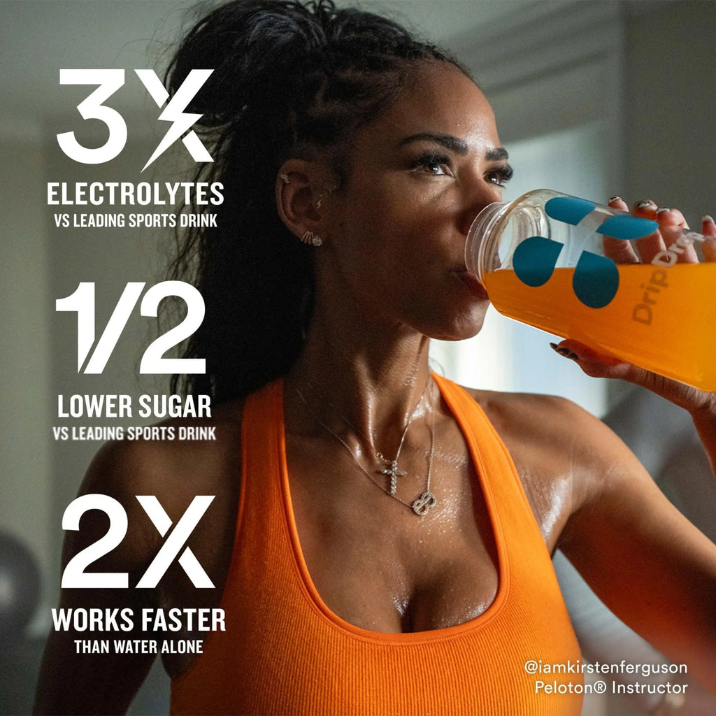 DripDrop Hydration - Electrolyte Powder Packets - Watermelon, Berry, Orange, Lemon - TrustMedUSA