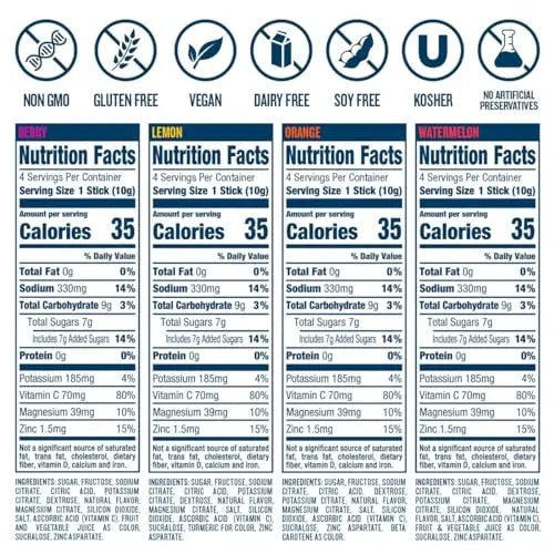 DripDrop Hydration - Electrolyte Powder Packets - Watermelon, Berry, Orange, Lemon - TrustMedUSA