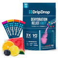 DripDrop Hydration - Electrolyte Powder Packets - Watermelon, Berry, Orange, Lemon - TrustMedUSA