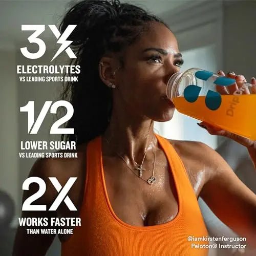 DripDrop Hydration - Electrolyte Powder Packets - Watermelon, Berry, Orange, Lemon - TrustMedUSA