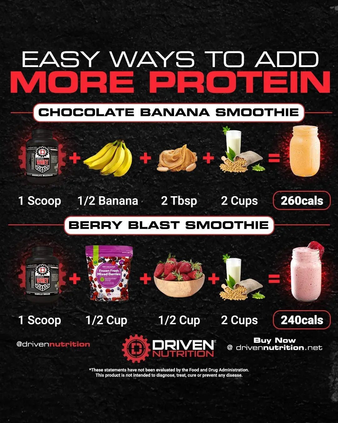 Driven WHEY- Grass Fed Whey Protein Powder: Delicious, Clean Protein Shake - TrustMedUSA