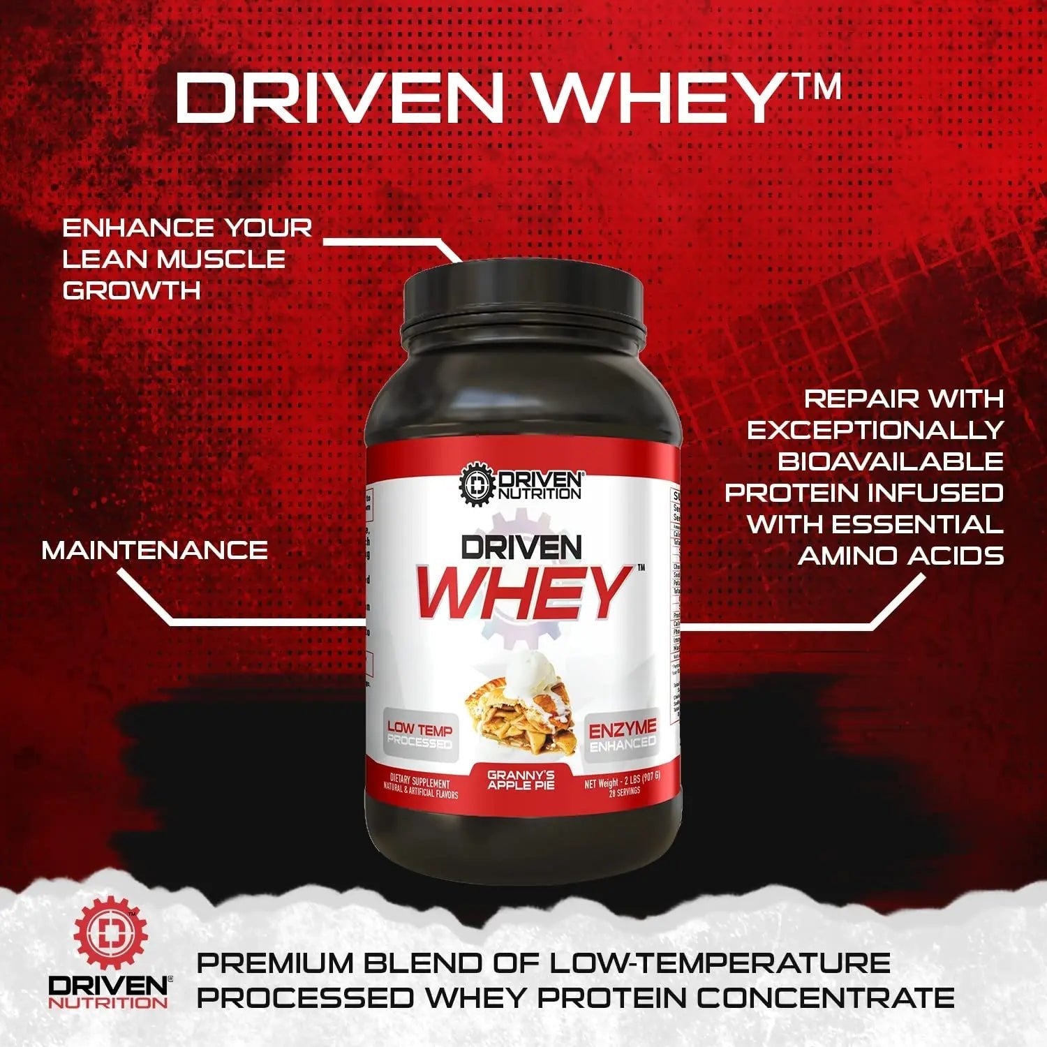 Driven WHEY- Grass Fed Whey Protein Powder: Delicious, Clean Protein Shake - TrustMedUSA