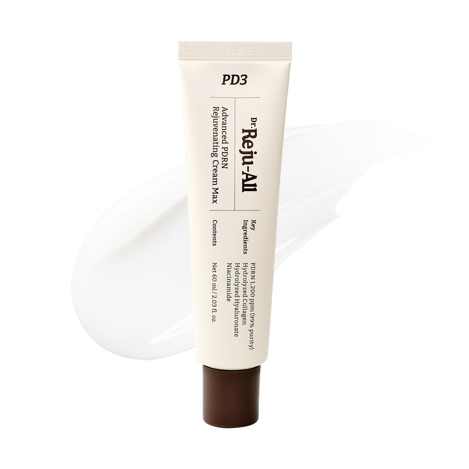 Dr.Reju-All Advanced PDRN Rejuvenating Cream Max – 99% Pure Salmon DNA Gel Type Face Moisturizer – Optimal 1200ppm for Glass Skin & Plumping – Korean Pharmacy Anti-Aging Skin Care Face Cream -2 Fl Oz - Maple Wellness Supplements